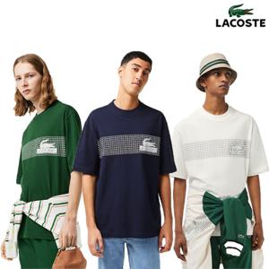  라코스테  LACOSTE 라코스테 네오헤리티지 네트 프린트 반팔 티셔츠 TH5590