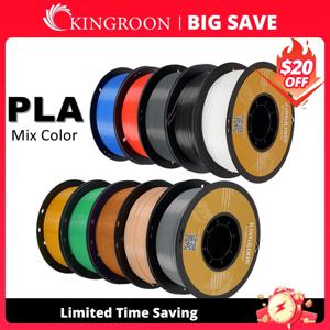 KINGROON PLA 필라멘트, 3D 프린터용 플라스틱, 표준 1kg/롤, 혼합 색상, 지역 배송, 1.75mm, 5/10kg