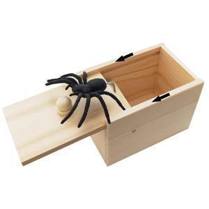 할로윈 거미 공포 장난 상자, 놀라운 나무 공포 상자, 선물 장난감 거미 상자, 장난꾸러기 장난, 어린이 성인용