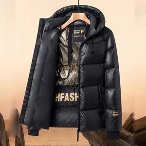 남성용 겨울 방수 거위 재킷, 럭셔리 브랜드, 후드 깃털 거위 코트, 여성용 블랙 퍼퍼 재킷, 2023 신상