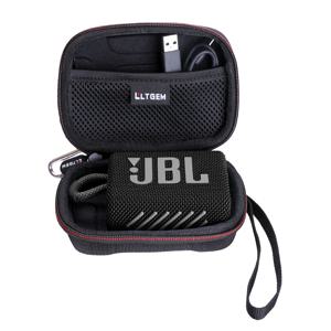 LTGEM 방수 블랙 EVA 하드 케이스, JBL Go 3 휴대용 스피커, 블루투스 내장 배터리