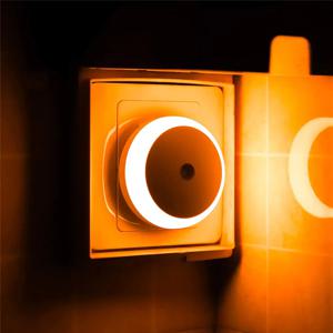 LED 야간 조명 스마트 야간 센서 벽 야간 램프, 라운드 플러그, 욕실 홈 주방 복도 계단 침실 야간 조명