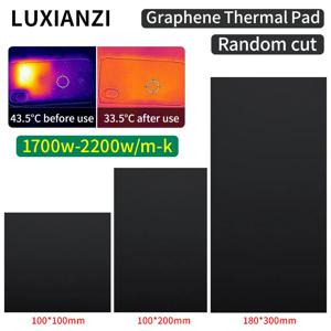 LUXIANZI 그래핀 방열판 전도 열 패드, 컴퓨터 휴대폰 GPU CPU VGA 방열판 냉각 매트 개스킷, 0.12mm, 180x300mm