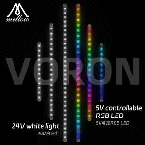 Mellow Daylight PCB 키트, 3D 프린터용 LED 바, Voron 0.1, 0.2 Voron 2.4 트라이던트 350, 300/250 마이크론, 램프 바, 5V RGB/화이트, 2 개