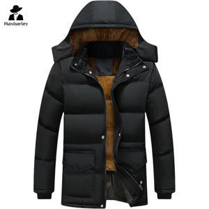 남성용 따뜻한 패딩 재킷, 탈부착 후드, 방풍 다운 코튼 코트, 울 방한 파카, 럭셔리 겨울, 2024 신상