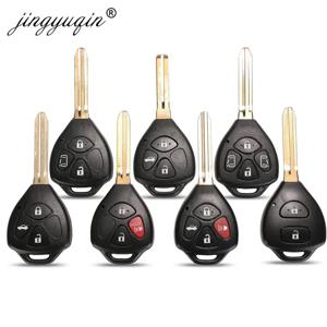 Jingyuqin 도요타 캠리 아발론 코롤라 매트릭스 RAV4 벤자 야리스 교체 FOB 케이스용 원격 키 셸, TOY43, TOY47, 2 버튼, 3 버튼, 4 버튼