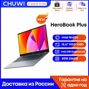 CHUWI 노트북 HeroBook 플러스 풀 레이아웃 키보드, 인텔 제미니 레이크 N4020, 8GB RAM, 256GB SSD, 1920x1080P 컴퓨터, 윈도우 11, 15.6 인치