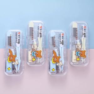카와이 일본 애니메이션 리락쿠마 만화 나침반 세트, 나침반 학습 도구, 기하학 초안 문구 선물, 7 개/세트