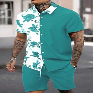 남성용 여름 패션 디자인 반팔 셔츠, 3D 프린트 셔츠, 야외 상의, 스트리트웨어, 루즈 캐주얼 하와이 셔츠