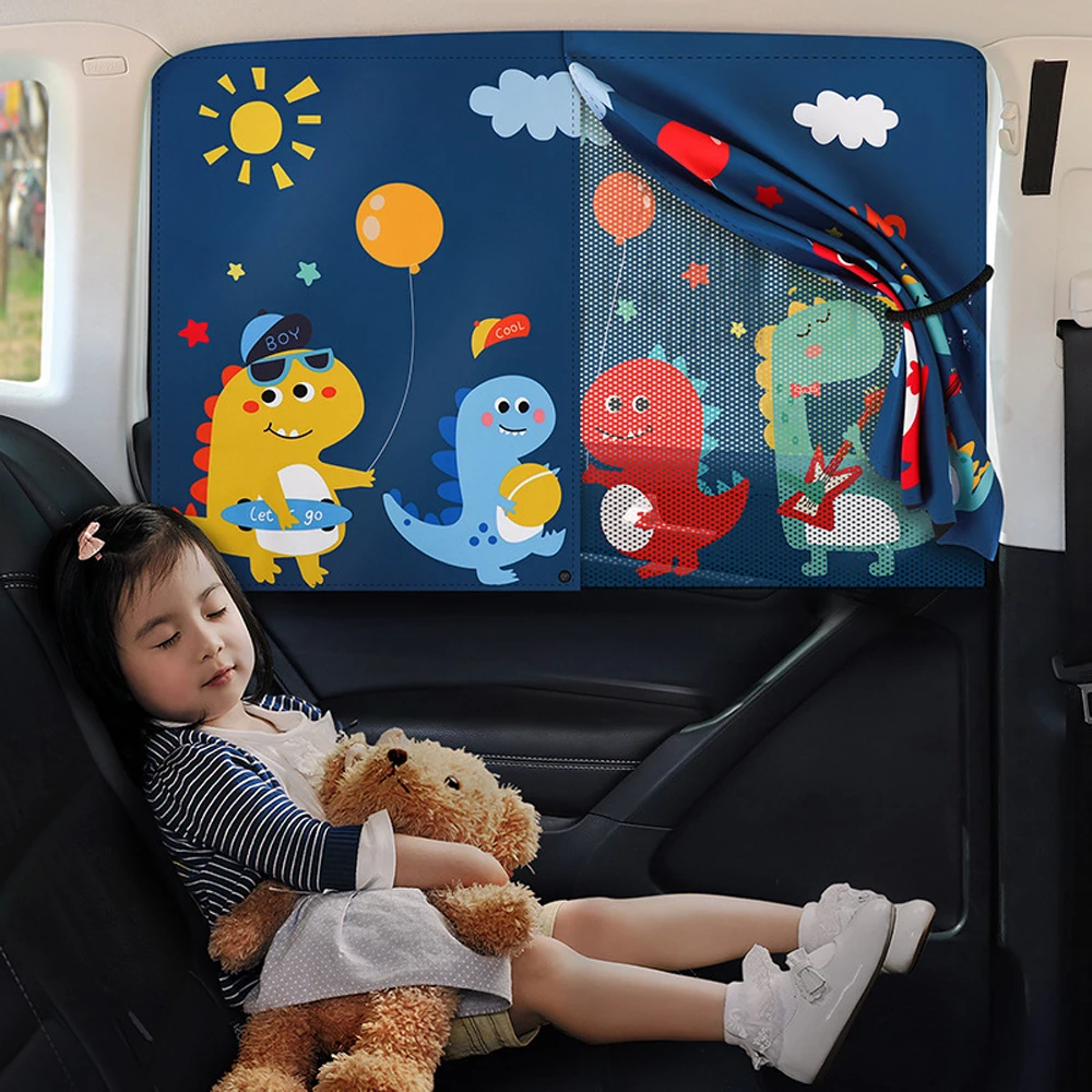 차량용 우주인 자석 커튼, 귀여운 사이드 윈도우 차양, 어린이용 커버, 앞 유리, 뒷유리