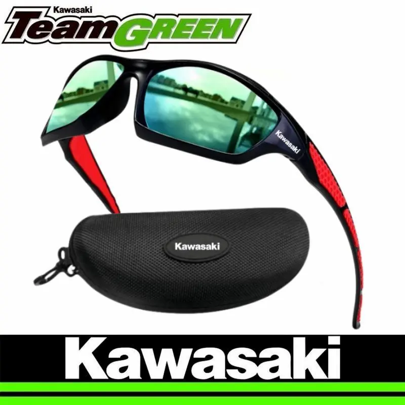 가와사키 편광 선글라스 남녀공용, 야외 스포츠 운전 오토바이 안경, UV400 라이딩 안경, 신제품