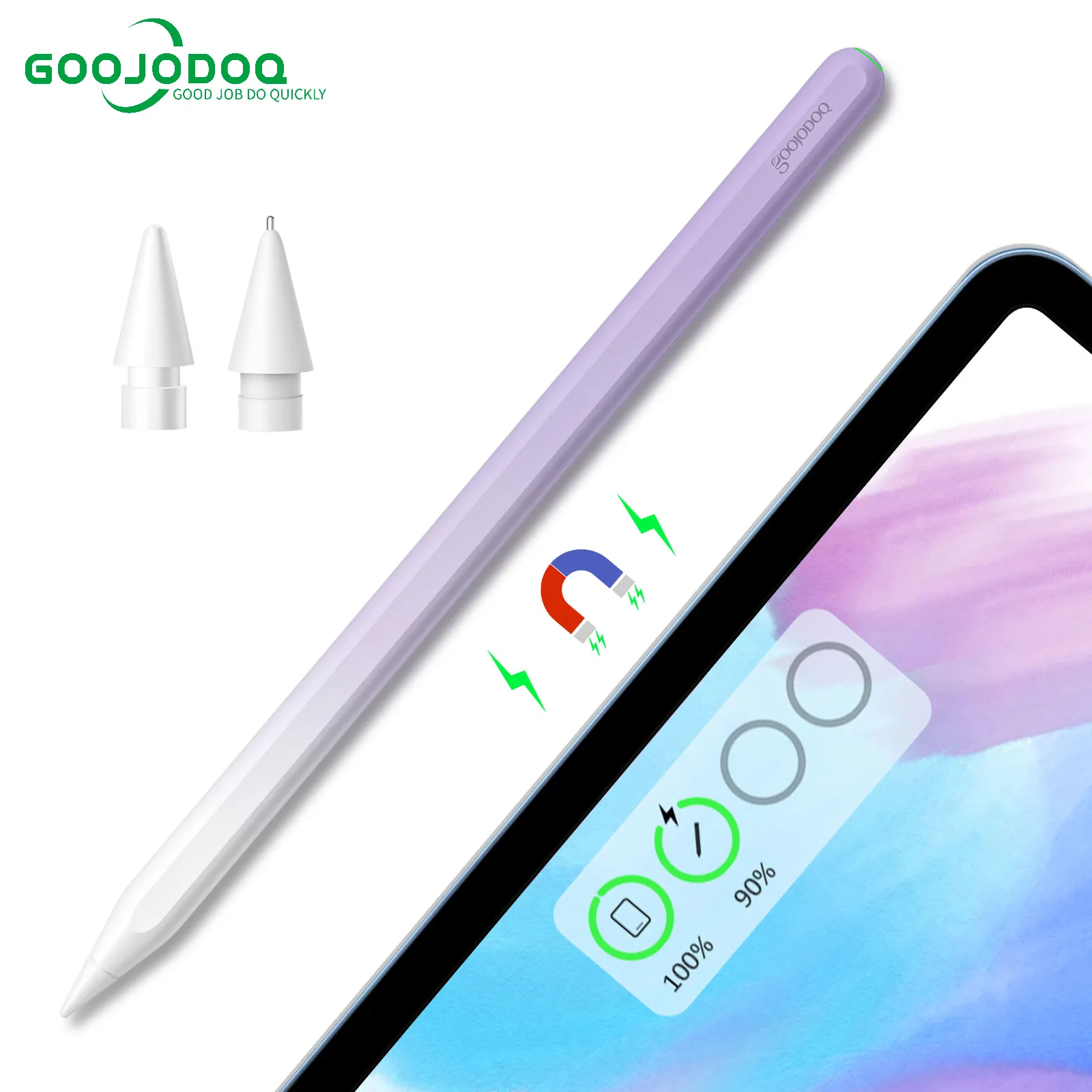 GOOJODOQ for Apple Pencil 2 for iPad 연필 스타일러스 펜 for iPad Pro 11 연필 프로 12.9/9.7 2018 2019 Mini 5 with Palm Rejection