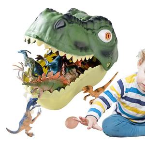 공룡 피규어 놀이 세트, 보관 공룡 피규어 액세서리 놀이 세트, 교육용 장난감, 공룡 머리 보관함, 부활절 장난감