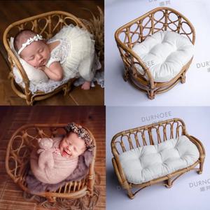 신생아 침대 신생아 사진 의자 레트로 바구니 아기 사진 매트, 유아 포즈 쿠션 촬영 스튜디오 액세서리