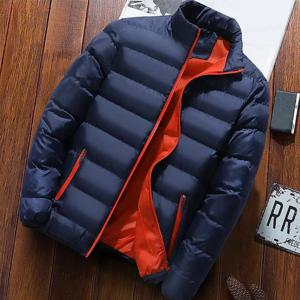 남성용 파카 패딩 스탠드 칼라 긴팔 오버코트, 느슨한 두꺼운 지퍼 포켓 재킷, 스트리트웨어, 가을 겨울