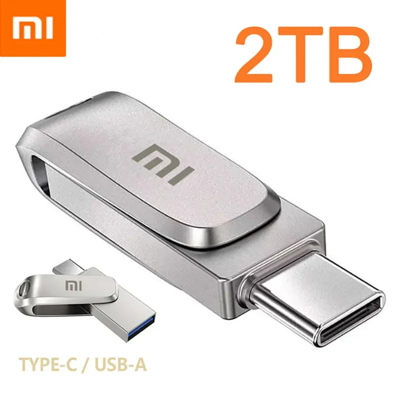 샤오미 USB 3.1 정품 U 드라이브, C타입 인터페이스, 휴대폰 컴퓨터 상호 변속기, 휴대용 USB 메모리, 2TB, 1TB, 512GB