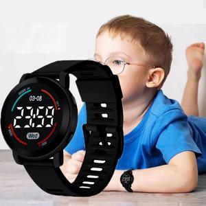어린이 시계, 발광 방수 스포츠 어린이 시계, 실리콘 스트랩, LED 디지털 전자 손목 시계, 남아용 그릴
