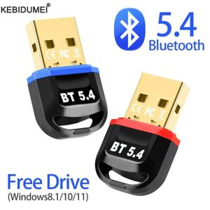 PC용 블루투스 5.4 어댑터, USB 블루투스 5.3 동글 블루투스 리시버, 스피커용 무선 마우스 키보드 오디오 송신기