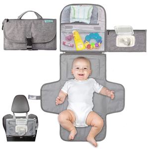 휴대용 접이식 아기 기저귀 교환 패드, 주머니가 있는 아기 교환 패드, 신생아 방수 여행 기저귀 교환 스테이션 키트