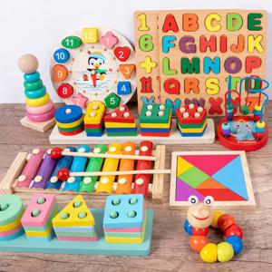 몬테소리 아기 장난감 개발 장난감 목제 퍼즐 게임 교육 개발 어린이 퍼즐 장난감 1 세 2 세 3 세