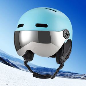 스키 및 스노우보드 방풍 스노우보드 헬멧, 스키 스케이트보드 스노보드용 귀 보호 분리형 안경 포함