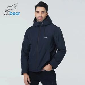 ICEbear 2022 남성용 짧은 코트 가을 세련된 재킷 후드 포함, 고품질 남성 브랜드 의류 MWC21661D