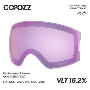 COPOZZ-22101 및 22100 스키 고글, 마그네틱 교체 렌즈 구면 렌즈 및 원통형 렌즈