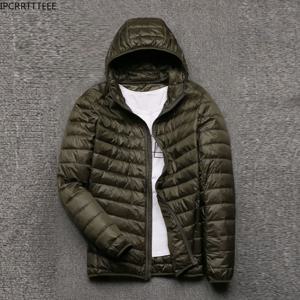 남성용 초경량 후드 다운 재킷, 다운 코튼 코트, 패션 겨울 재킷, 가을, 겨울, 2023 신상