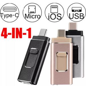 USB 플래시 드라이브 사진 스틱, 아이폰 안드로이드 휴대폰 C타입 마이크로 SD, 128GB, 64GB, 32GB, 256GB, TF 카드, USB 메모리 스틱, 3.0 펜 드라이브