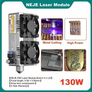 NEJE 레이저 모듈 키트, 블루 라이트 TTL 모듈, 레이저 조각기, 목재 절단, 스마트 도구, 450nm, A40640, N40630, E40, E80, 130W