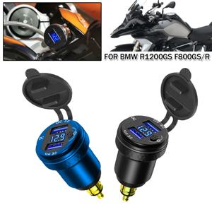 HP 듀얼 USB 충전기, BMW F800GS ADV F850GS S1000XR G650GS R1200GS K1200R 용, 12V 퀵 3.0 DIN 헬라 LED 디스플레이 어댑터