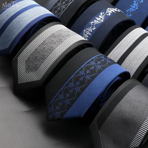 자카드 블루 레드 넥타이 꽃 격자 무늬 패치워크 폴리에스터 남성 스키니 파티 비즈니스 넥타이 셔츠 정장 액세서리 선물, 6cm 패션