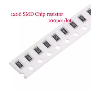 100Pcs 1% 1206 0R -10M SMD 칩 고정 저항기 1 2.2 51 100 220 330 470 510 옴 1.5K 2K 5.1K 8.2K 51K 100K 220K 1M 3.3M 4.7M 10M