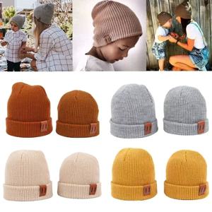 남아용 따뜻한 겨울 비니 니트 모자, 9 가지 색상 S/L 아기 모자, 어린이 모자, 여아, 신생아, 1 개