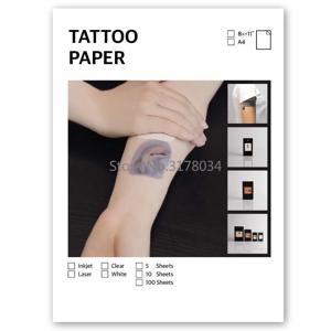 프린트 가능한 임시 문신 종이 레이저/잉크젯 프린터, DIY 맞춤형 이미지 전송 시트, 피부 워터 슬라이드 데칼 스텐실