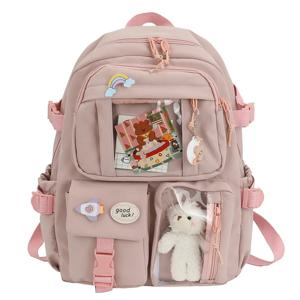 학생용 고등학교 배낭, 카와이 패치워크 대용량 학교 가방, 여아용 핸드백, 연필 가방