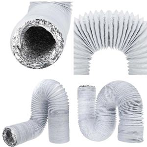 PVC 알루미늄 튜브 환풍기 파이프, 공기 환기 파이프 호스, 유연한 에어컨 배기 덕트, 공기 시스템 벤트, 150mm, 6 인치