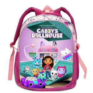 여아용 핑크 러블리 개비의 인형 집 백팩, 12 인치 소형 백팩, 공주 어린이 학교 가방, 1-5 세 책가방