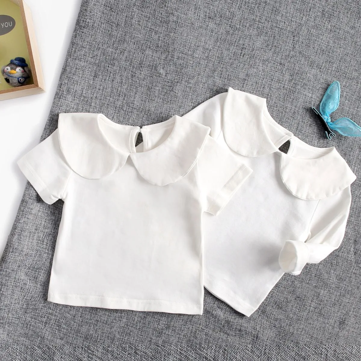 Sanlutoz 여아용 부드러운 코튼 티셔츠, 귀여운 유아 상의, 흰색 신생아 유아 셔츠, 캐주얼 의류