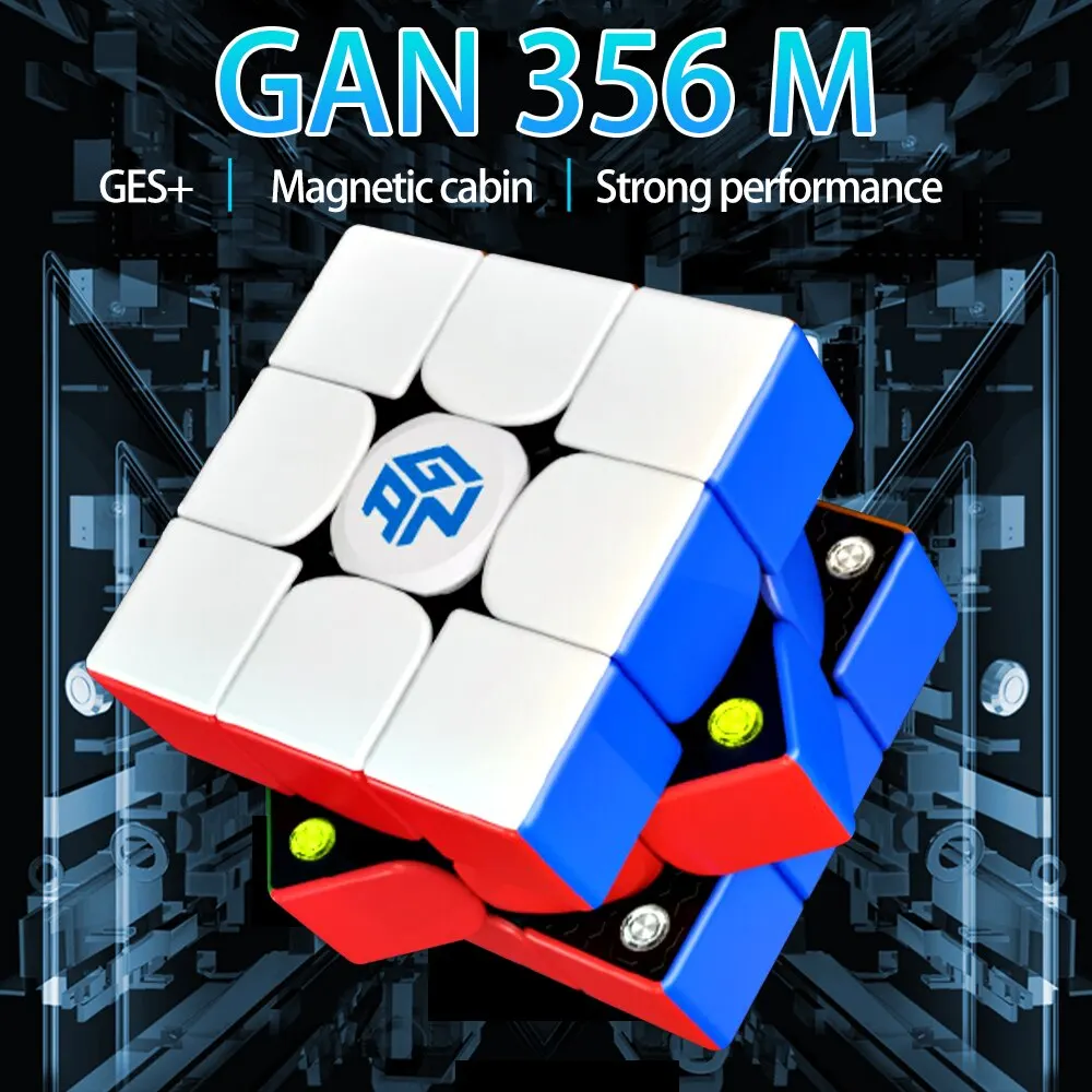 GAN 356 M 마그네틱 매직 스피드 큐브 스티커리스 Gan 356 M 전문 피젯 토이, GAN 356 M 라이트 큐브 매직 퍼즐, 3x3x3