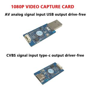 CVBS to USB 캡처 AV CVBS 아날로그 신호 S-VIDEO, 디지털 USB ,TYPE-C 마더보드 모듈, 드라이버 프리 1080P