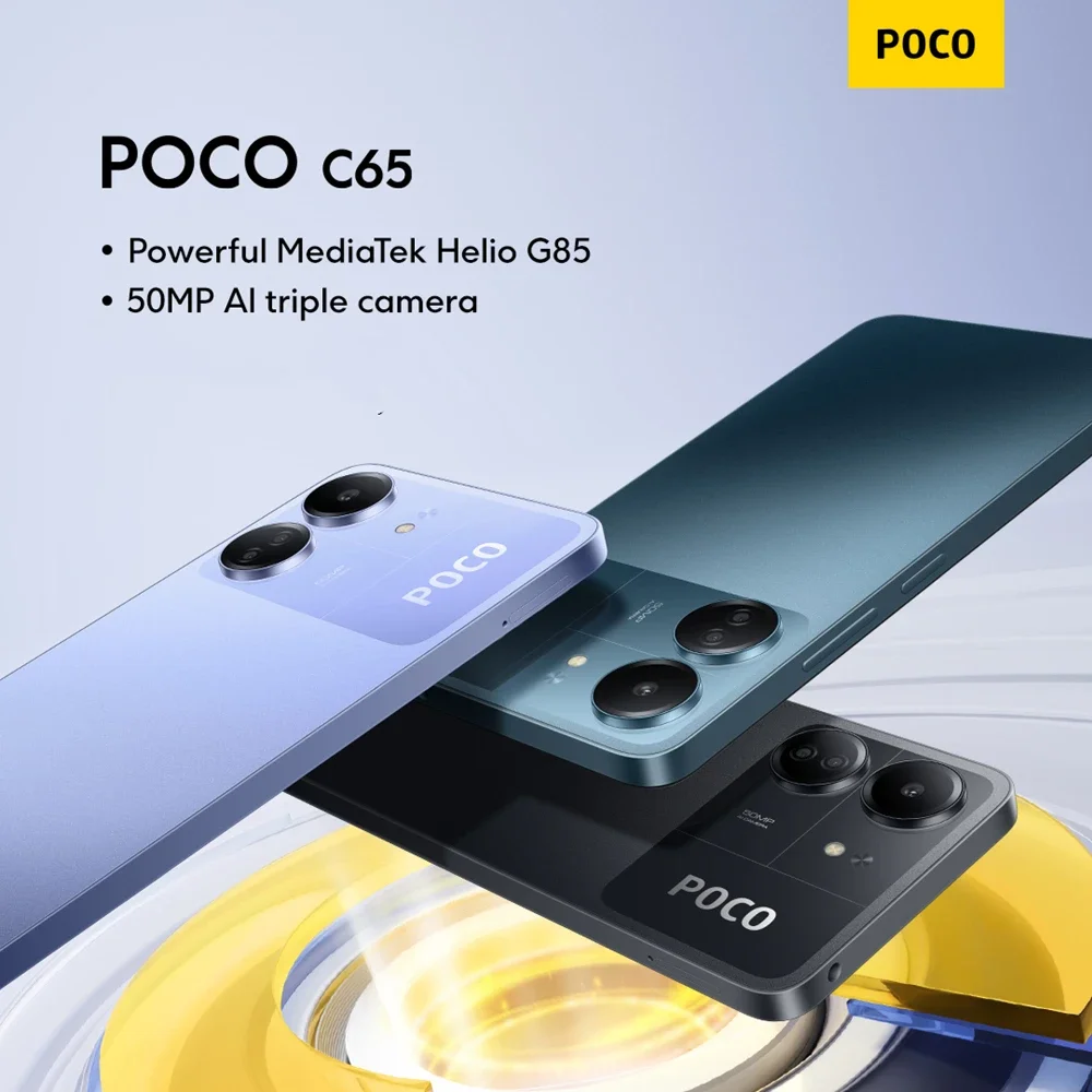 POCO C65 글로벌 버전 MediaTek Helio G85, 6.74 인치 초대형 디스플레이, 50MP 트리플 카메라, 5000mAh NFC POCOC65, 6GB 128GB, 8GB 256GB