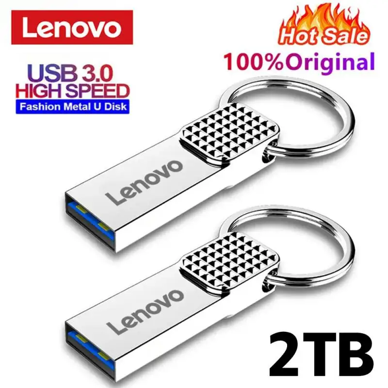 레노버 USB OTG 금속 USB 3.0 펜 드라이브 키, C타입 고속 펜드라이브, 미니 플래시 드라이브 메모리 스틱, 2TB-64GB