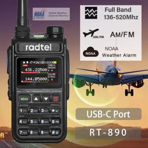Radtel RT-890 풀 밴드 햄 라디오, 아마추어 양방향 라디오, 999CH 워키토키, AM 항공 밴드, 컬러 스캐너, 해양 NOAA 스캔