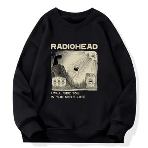Radiohead I Will see you in the Next Life 후드티 남녀공용, 록 보이 레트로 프린트 스웻셔츠, 힙합 스트리트웨어, Sudaderas 남성