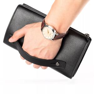 Baellerry-대용량 남성 클러치 백 지갑, 휴대폰 포켓, 패스 카드 포켓, 남성용 고품질 다기능 지갑