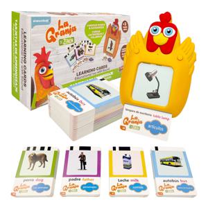 La Granja De Zenon Bartolito 말하기 영어 및 스페인어 플래시 카드, 언어 치료 장난감, 유아용 224 조준기 단어, 자폐증 장난감