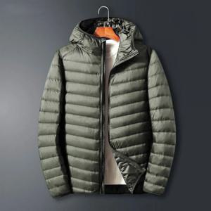 S-6XL 남성용 덕 다운 재킷, 초경량 용수철 후드 재킷, 휴대용 겉옷, 방수 바람막이 코트