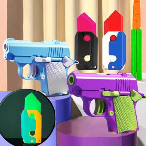 3D 프린팅 당근 중력 나이프, 플라스틱 피젯 스피너, 감압 당근 총, 새로운 피젯 장난감, 재미있는 선물
