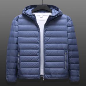 남성용 대형 겨울 후드 초경량 다운 재킷, 윈드브레이커 아웃웨어, 90% 화이트 덕 다운 패딩 패딩, 따뜻한 코트, 6XL, 7XL, 8XL